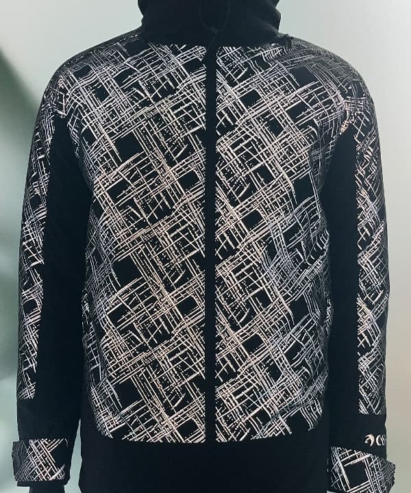 時(shí)尚印花圖案反光休閑服