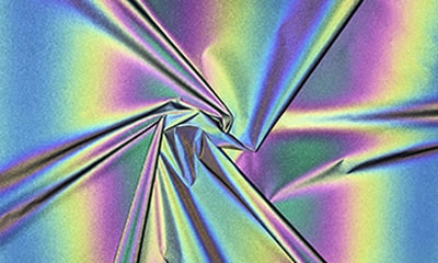 條彩七彩反光布 服裝箱包用反光面料